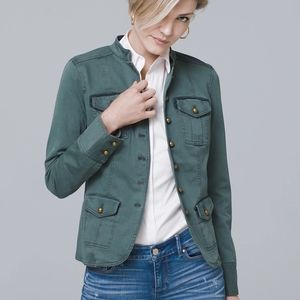 WHBM Brass Button Front Military Jacket